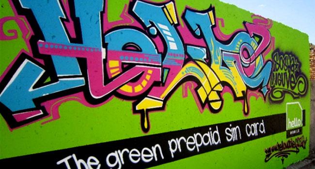 Hello Mobile Grafitti Art image